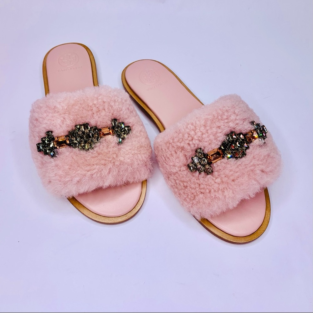 TORY BURCH | aspen shearling slide sandal
